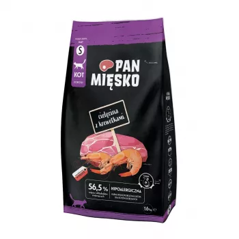 Ração seca para gatos Pan Mięsko Vitela com Camarão S 1,6 kg