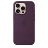Apple iPhone 16 Pro Capa de silicone com MagSafe - Ameixa