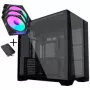 Bundle de caixa de PC Lian Li O11 Vision Compact + 3x ventoinhas UNI FAN SL-INF 120 Reverse Blade - preto