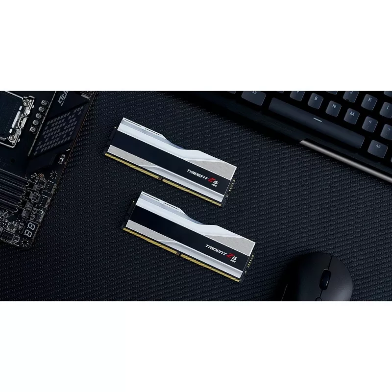 DIMM 32 GB DDR5-8000 (2x 16 GB) Dual-Kit, memória prateada/preta, F5-8000J3848H16GX2-TZ5RS, Trident Z5 RGB, INTEL XMP