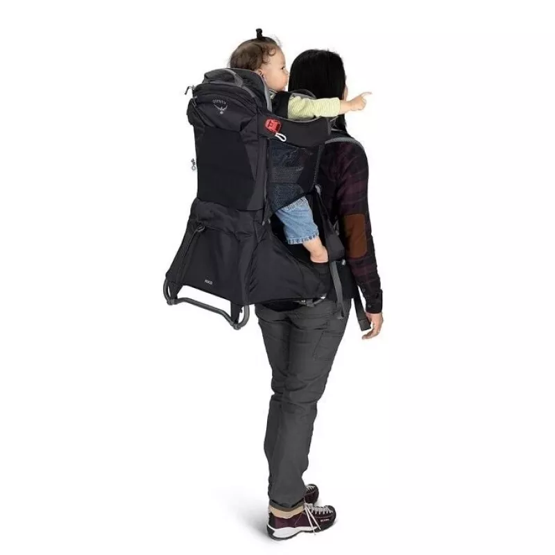 Mochila de transporte para criança Osprey Poco Tourist verde, mochila de transporte para criança leve e ajustável