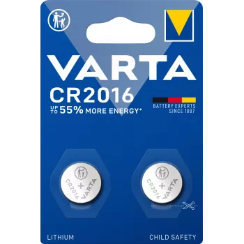 Bateria Varta Electronics CR2016 Lítio 90 mAh 3V VE 2 (06016101402)