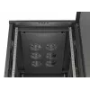 Armário rack 19 polegadas LANBERG FF01-6022-23B, 22U, 600×1000 mm, preto, portas perfuradas