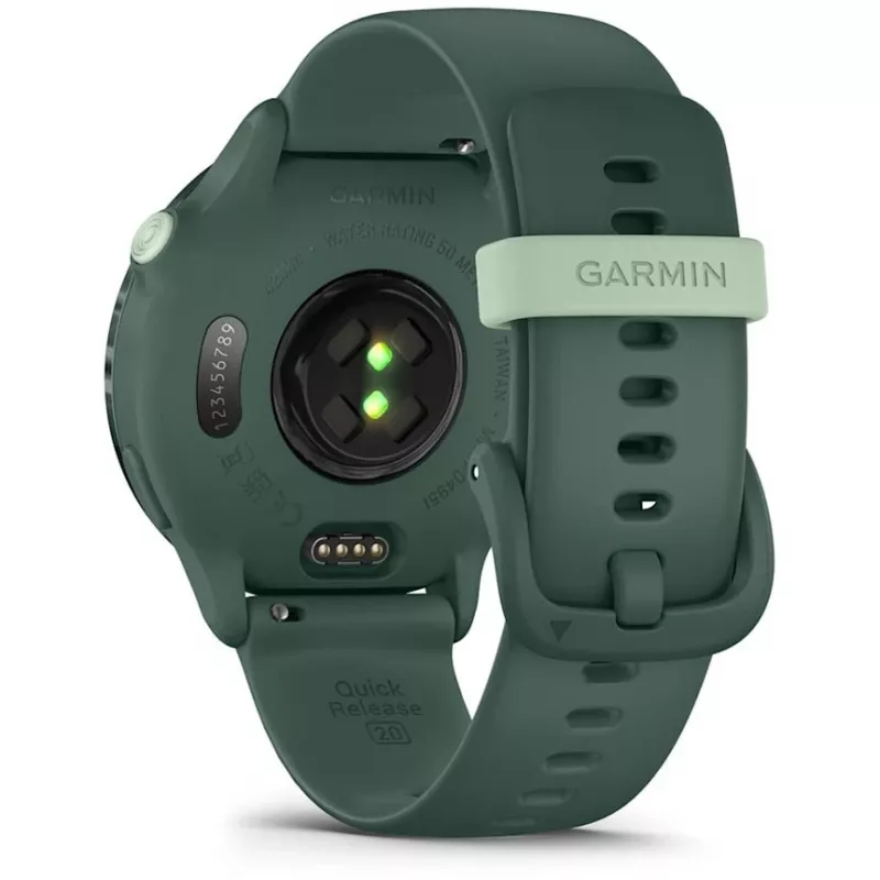 Smartwatch GARMIN vívoactive 6 – relógio desportivo, caixa de alumínio/polímero de 42 mm, AMOLED 1,2 polegadas, GPS, 5 ATM, HR ótico, SpO2, 8 GB, verde