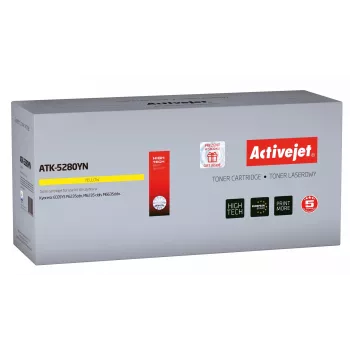 Tinteiro ActiveJet ATK-5280YN amarelo, compatível com Kyocera, 11.000 páginas, embalagem individual