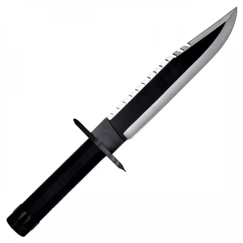 Cinema Classic Rambo I CC-H1 faca grande com bainha de couro, 360 mm, preta