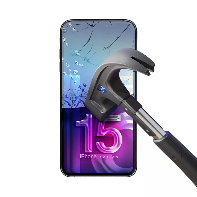 Película protetora de ecrã flexível temperada 3MK FlexibleGlass Pro para Apple iPhone 15 – transparente, resistente a riscos