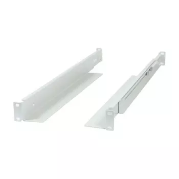 Calha de perfil em L de montagem ALLNET comprimento ajustável 502–849 mm cinzento-claro, par