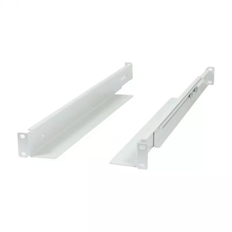 Calha de perfil em L de montagem ALLNET comprimento ajustável 502–849 mm cinzento-claro, par