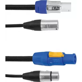 Cabo combo DMX EUROLITE 30227780 P-Con para XLR 3 pinos, 1,5 m