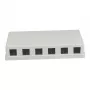 Synergy21 keystone, suporte de módulos, patch panel para 6x módulos TP, sobrepor, branco (ABS)