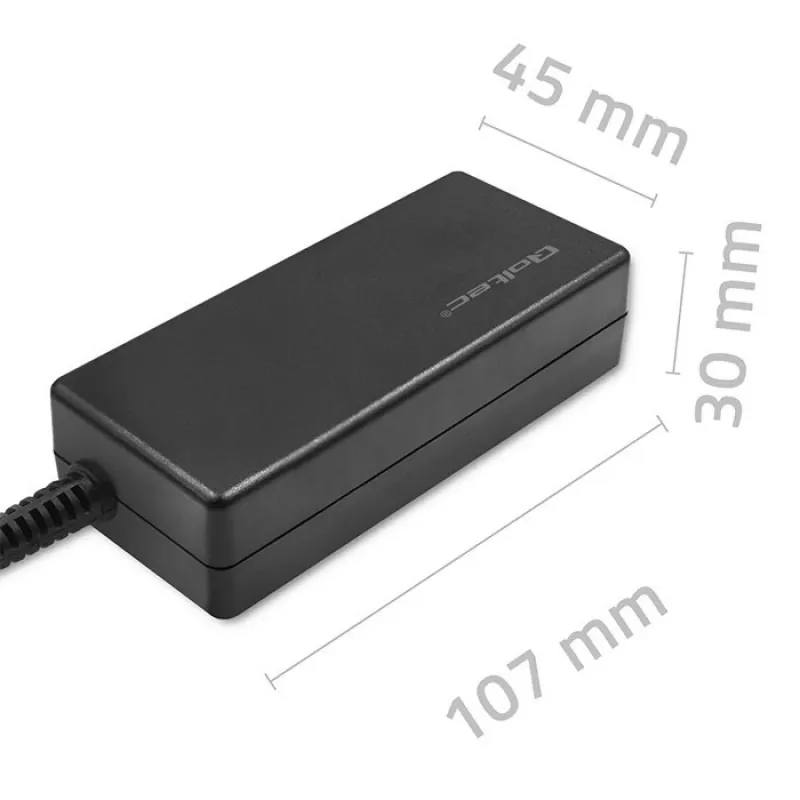 Fonte de alimentação Qoltec 51774 para monitor LG 25W | 1,3A | 19V | 6,5 * 4,4 + cabo de alimentação