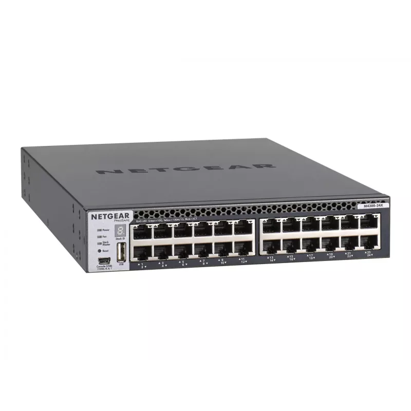 NETGEAR M4300-24X Gerido L3 10G Ethernet (100/1000/10000) 1U preto