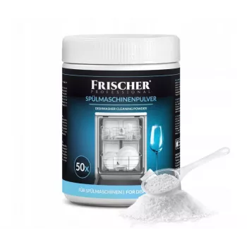 Pó de limpeza para máquina de lavar louça FRISCHER FR00122_1000, 1 kg, para máquinas de lavar louça automáticas, embalagem de plástico