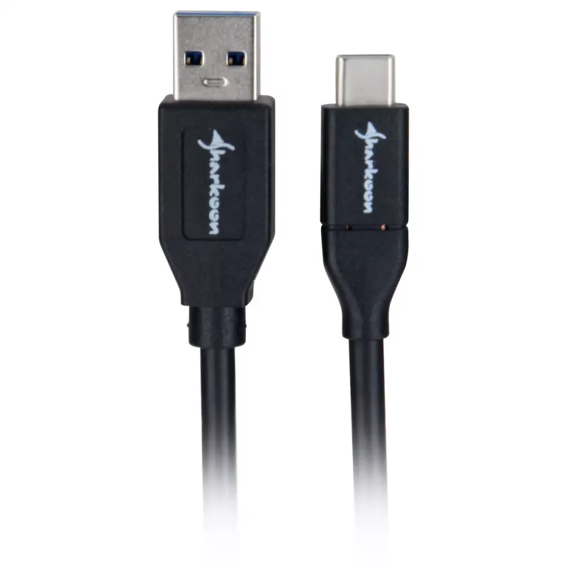 Cabo USB 3.2 Gen 2, USB-A macho > USB-C macho (preto, 0,5 metro)