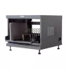 Prateleira de rack TECHLY 367652 organizador de cabos com fixação adesiva 3M, aço, 550×550×410 mm, preto