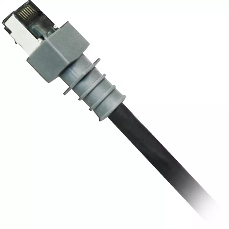 Cabo de rede PatchSee PCI6-DPF/100 RJ-45 Cat6a 30 m preto