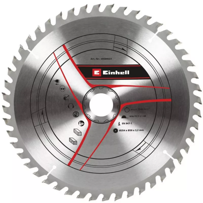Disco de serra KWB HW Ø 254 x 30 mm, 3,2 mm, 48 dentes