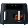 Fritadeira de ar quente dupla HF 9500 DUO (preta, 2.400 Watt, 2 cestos 6 L + 3,5 L)