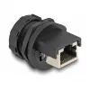 Acoplamento DeLOCK RJ45 Cat.6A IP67 à prova de água e pó preto