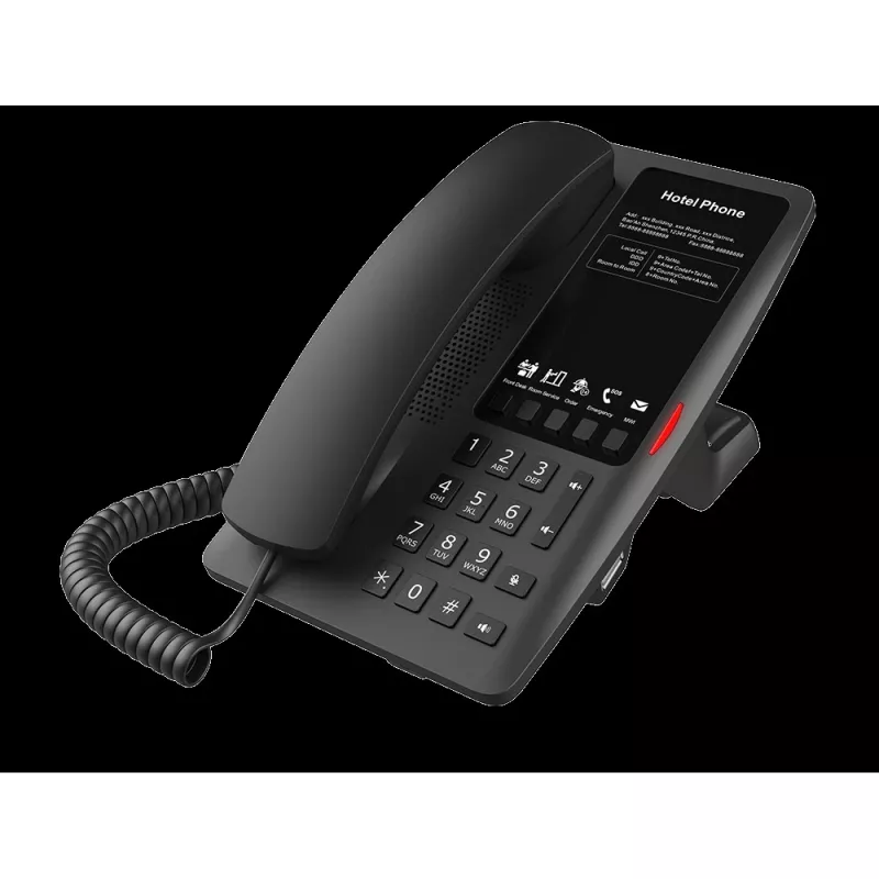 Telefone IP Fanvil H4W-preto – áudio HD, suporte Wi‑Fi