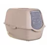 Caixa de areia para gatos DIAMENTIQ BAYA, plástico, portas reversíveis, 55,5×40×38,7 cm, bege