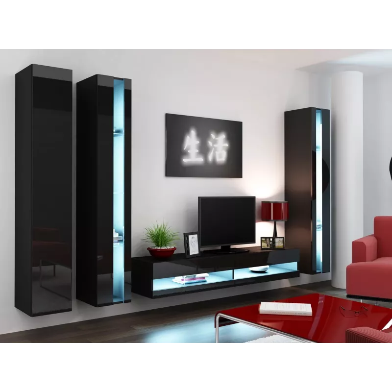 Suporte de TV Cama VIGO novo 30/180/40 preto/preto brilhante