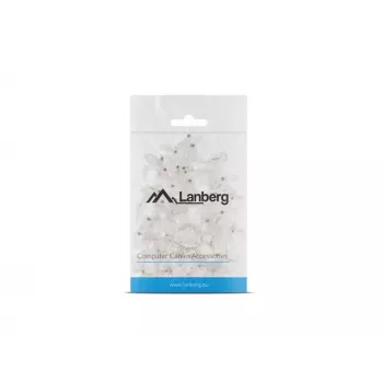Conector de cabo RJ-45 LANBERG PLU-5000, blindagem U/UTP (UTP), branco translúcido, pack de 100