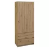 Roupeiro Topeshop SZAFA MALWA ART de quarto 5 prateleiras 2 porta(s) carvalho
