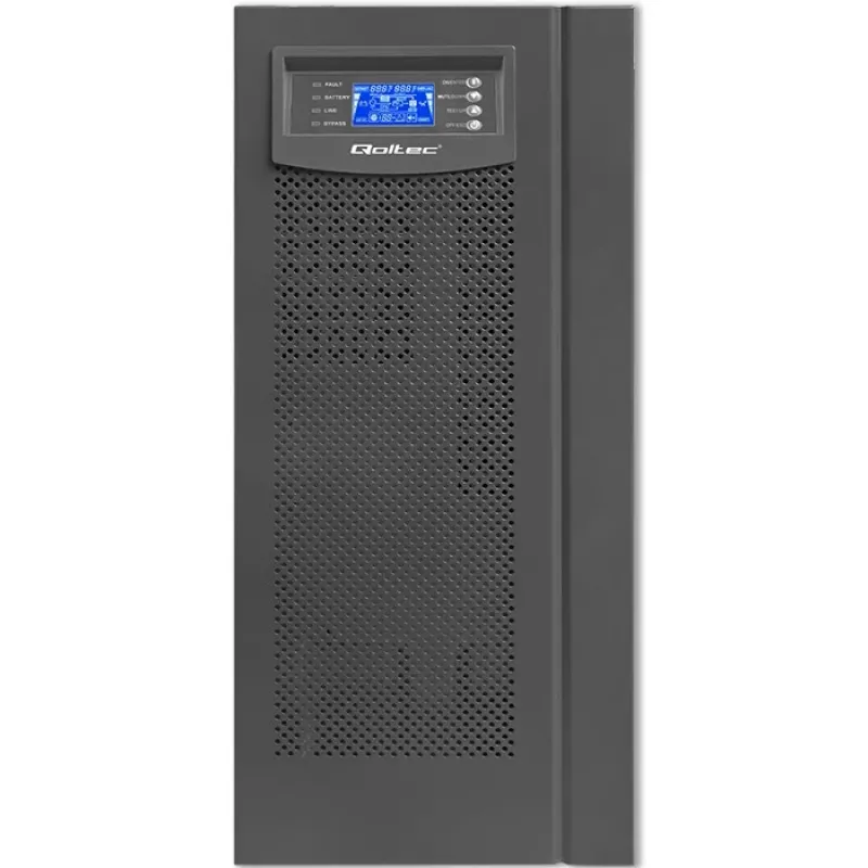 Qoltec 53982 UPS online de onda sinusoidal pura, 6 kVA / 4,8 kW, LCD, USB
