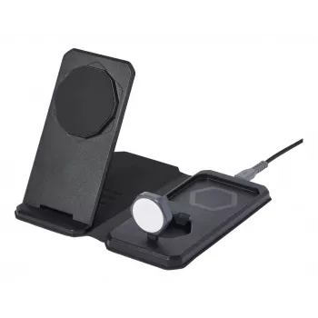 Auscultadores 3-em-1 Urban Armor Gear SRGE carregamento sem fios preto cinzento