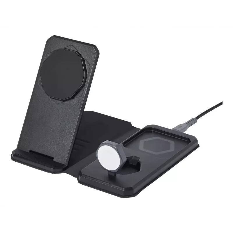 Auscultadores 3-em-1 Urban Armor Gear SRGE carregamento sem fios preto cinzento