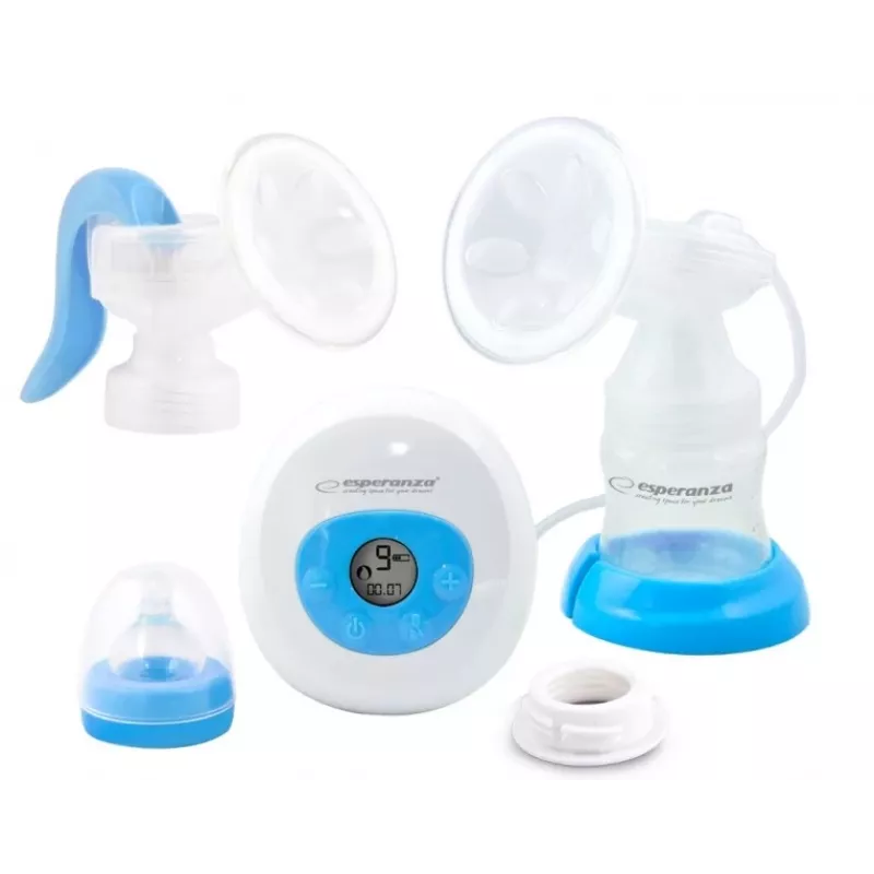 Bomba tira-leite ESPERANZA ECM003B eletrónica 150 ml, ecrã integrado, azul/branco, 100–240 V AC