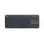Logitech Wireless Touch Keyboard K400 Plus - Teclado - com touchpad - sem fios - 2,4 GHz - Bélgica - Preto