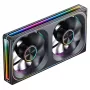 Ventoinha Jonsbo ZA-240 ARGB PWM com espelho infinito e pás invertidas, 240 mm, Preta