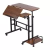 Mesa móvel para portátil Maclean, preto, 80x60 cm, máx. 50 kg, ajustável em altura 67-115 cm, MC-124 B