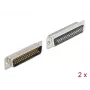 D-Sub HD 50 pinos conector macho metal versão soldar 2 unid. DeLOCK 66705