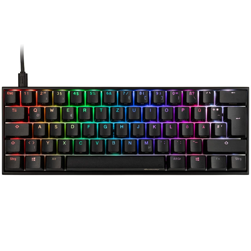 Teclado Ducky Mecha Mini rato incluído Gaming USB inglês preto