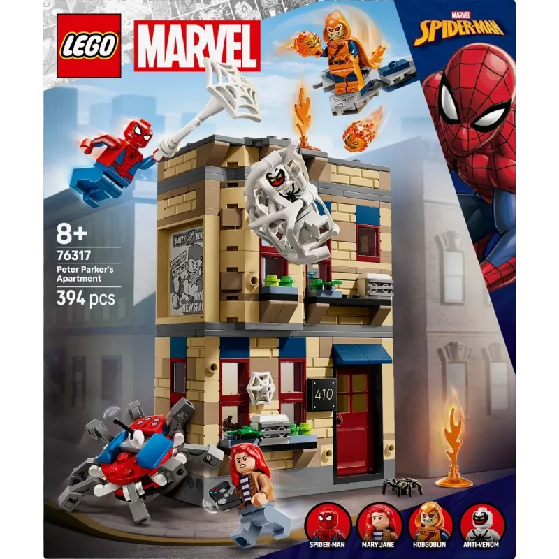 Conjunto LEGO Marvel 76317 Apartamento do Peter Parker com minifigura Spider-Man