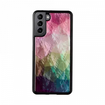 Capa para smartphone iKins para Samsung Galaxy S21+ — design flores aquáticas, preto