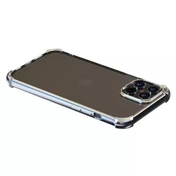 Capa macia Devia para iPhone 12 Pro Max — resistente a impactos brilhante prateado