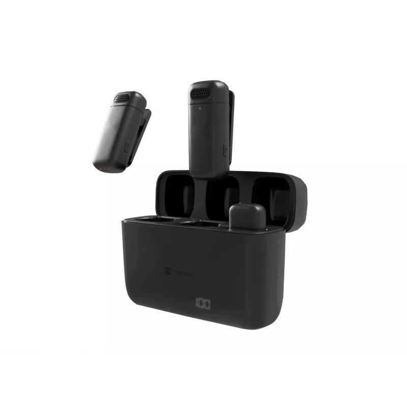 NATEC Hopper Black microfone lavalier/de lapela