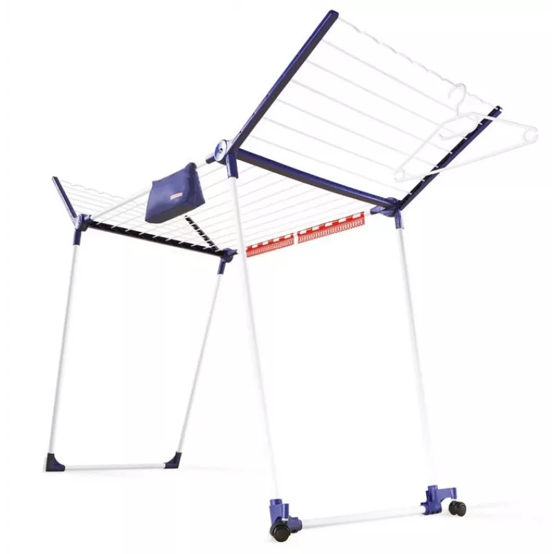 Estendal de chão Leifheit Pegasus 200 — azul/branco