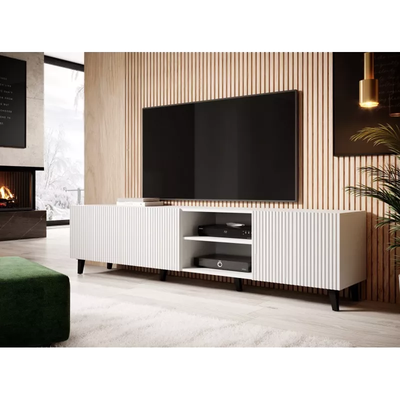 Móvel RTV Cama PAFOS 200x42x52 branco mate