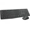 Conjunto de teclado e rato sem fios Logitech MK235 Tamanho completo Cinzento