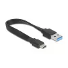 Hub USB 3.2 Gen 1 (3.1 Gen 1) DELOCK 4 portas com host Type-A + Type-C (5000 Mbit/s) preto/transparente