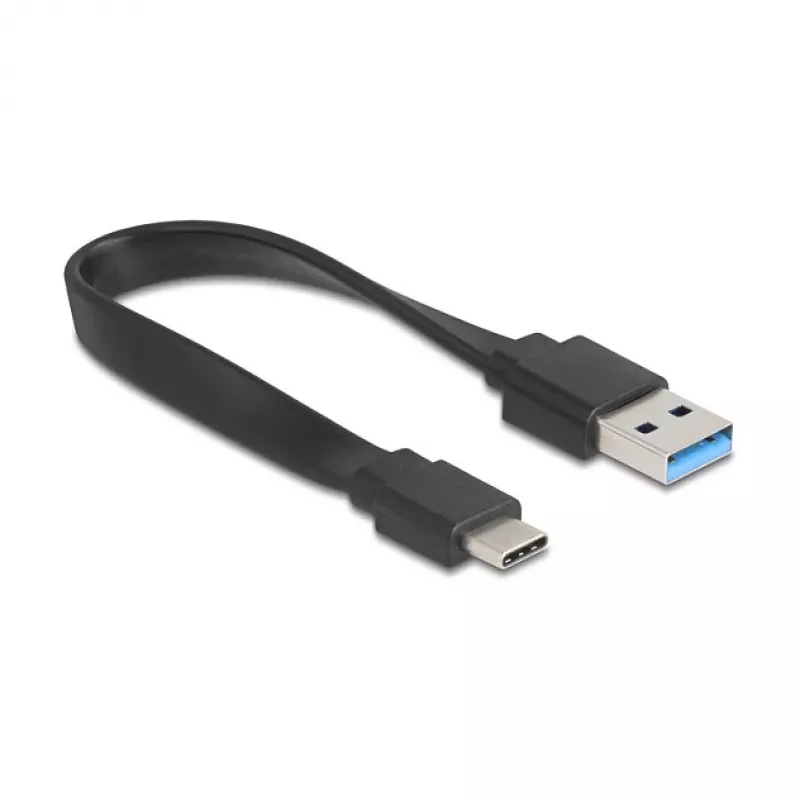 Hub USB 3.2 Gen 1 (3.1 Gen 1) DELOCK 4 portas com host Type-A + Type-C (5000 Mbit/s) preto/transparente