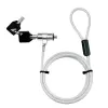 Cabo de segurança LogiLink NBS009 para portátil com chave, 1,8 m, T-bar, 1,5 cm, 2 chaves, slim, prateado