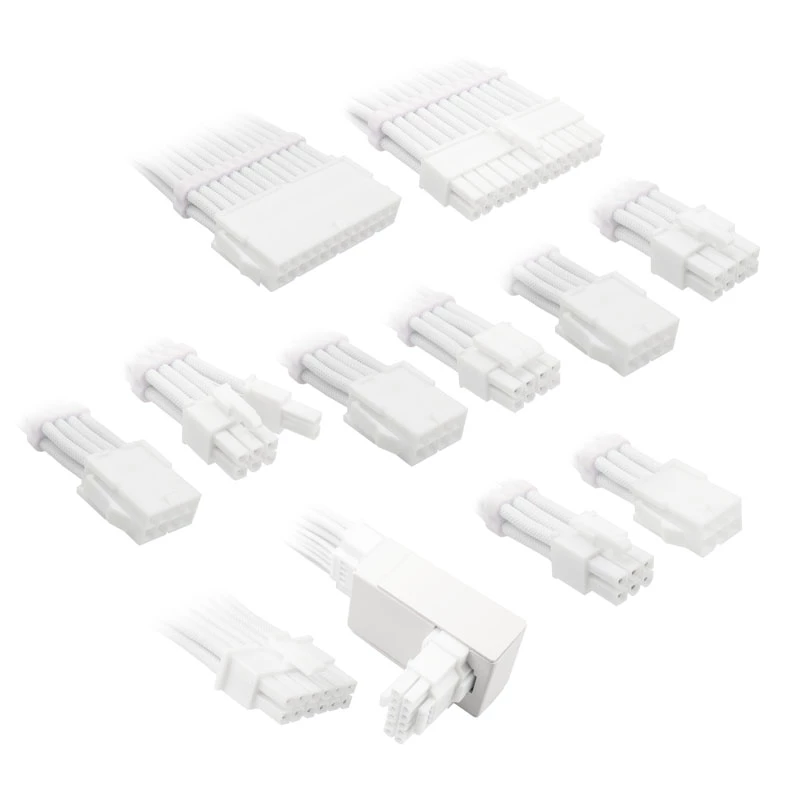 Conjunto de extensão de cabos Kolink Core Pro COREPRO-EK-12VT1-WHT 12V 2x6-Pin branco
