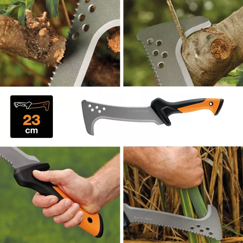 Serra manual Fiskars 1051233 serra de arco 23 cm preta, laranja, prateada